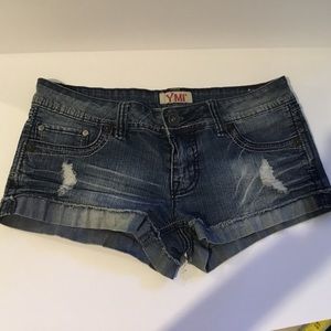 YMI women short Blue jeans. Size 1.